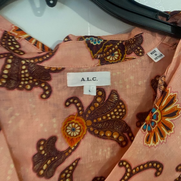 A.L.C.
Sullivan Printed Linen Button-Front Top - Picture 2 of 8